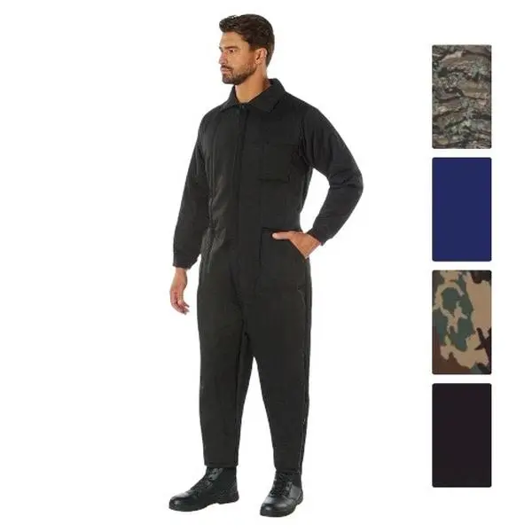 ROTHCO Men's Heavy-Duty Insulated Coverall Suit, Plain Polycotton Twill Work Uniform with Thermal Lining and Pockets
