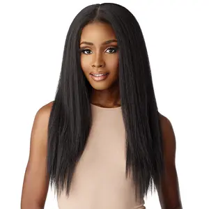 Sensationnel Curs Kinks & Co Glueless Synthetic Kinky Edges 13x6 HD Lace Front Wig - 13x6 KINKY STRAIGHT 24"