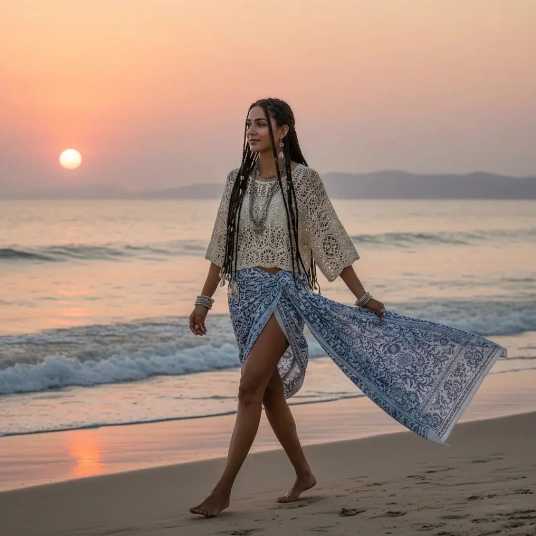 Indigo Garden Sarong