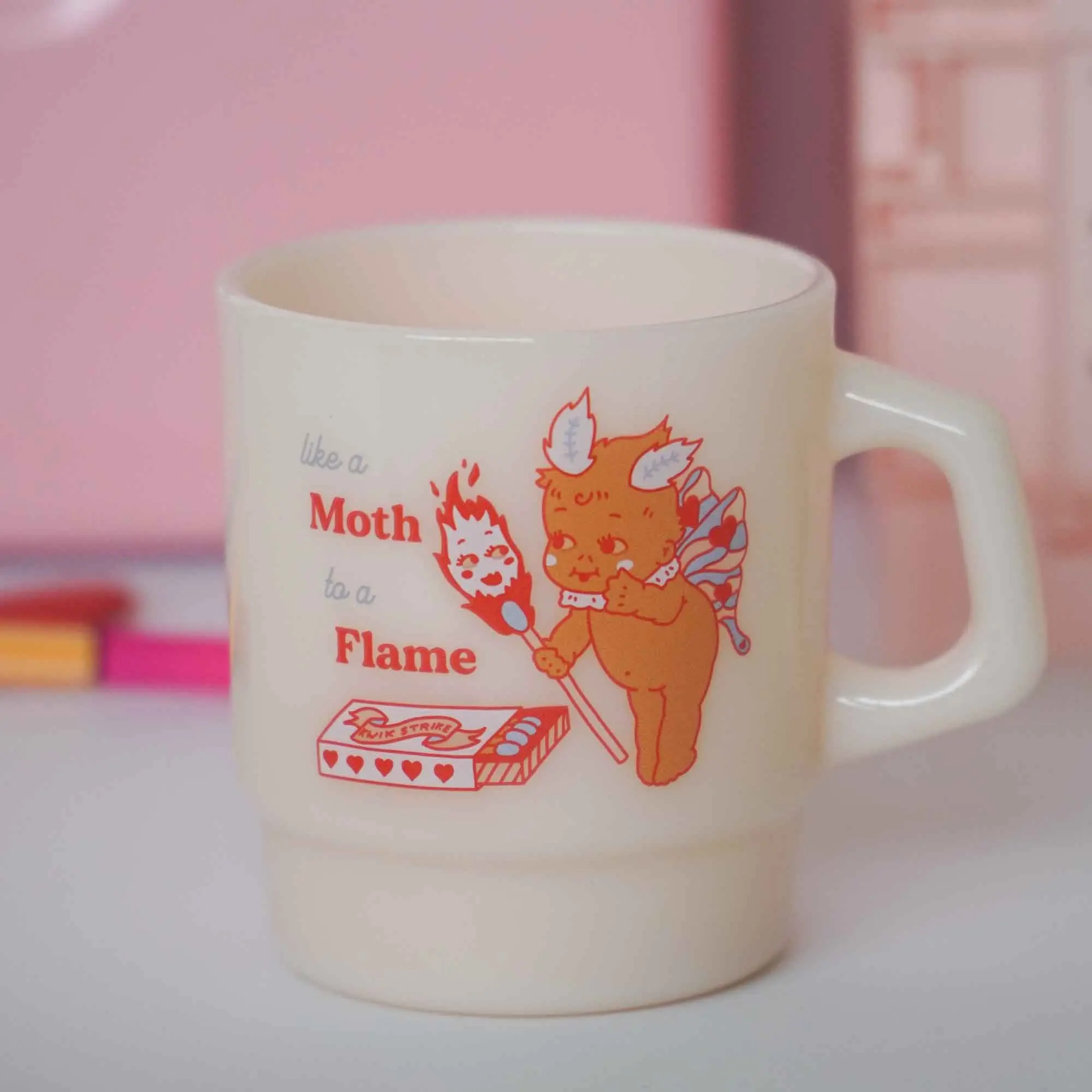 "Moth to a Flame" Cute Diner Mug