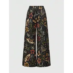 Women's Butterfly Moth Flower Full Print Pants