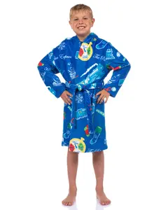 Polar Express Robe Boys' Movie Inspired Design Plush Hooded Bathrobe