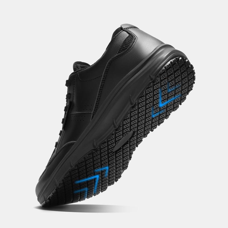 Non Slip Work Shoes for Men, Water Resistant & Oil Resistant Leather Slip on Kitchen Shoes, Comfortable Mens Slip Resistant Chef Shoes for Restaurant Food Service, Lightweight Walking Shoes, Black, Breathable Leather, zapatos para hombres