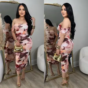 Iris Mesh Dress (Mauve)