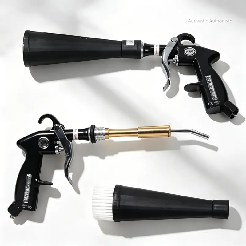 Adjustable Valve Tornado Car Cleaning Gun, High Pressure Air Blower Duster with Flow Control, Safe Leather & Crevice Deep Clean Tool for Pro Automotive Detailing