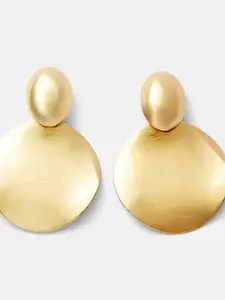 Large Round Metal Drop Earrings, Slimming Face Design, Fashionable Women's Jewelry, Stylish Ear Accessories, High Quality Earrings