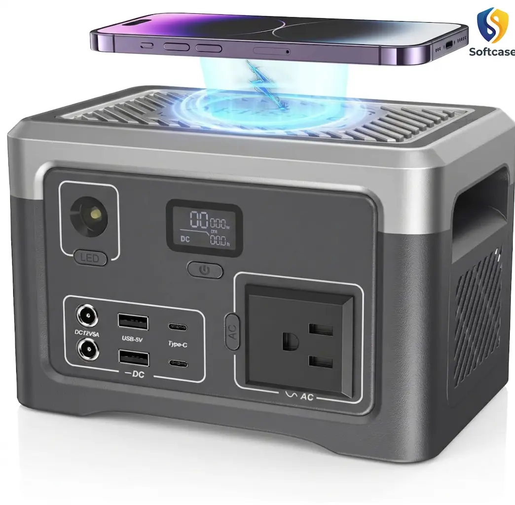 LiFePO4 UPS Power Station, 192Wh Portable Power Bank - 100W(200W Surge) 1 AC Outlet, 3.9lb, Multi-Mode LEDs with SOS Mode & 2 Brightness Settings, Music Player, School & Office Backup, Outdoor Use, Home