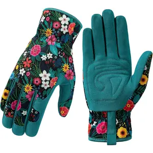 Gardening Gloves for Women, Breathable leather Garden Gloves with Grip, Thorn-Proof Puncture-Resistant Work Gloves