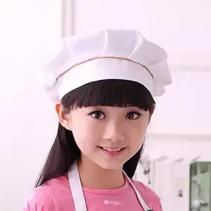 Kids Chef Hat Reinforced ren Kitchen Outfit Chef Hat And Apron Polyester  Apron Set For Art Class School Events
