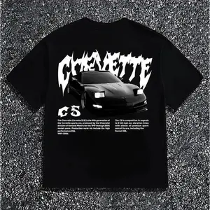 Corvette C5 T-Shirt, Retro Car Graphic Tee, Y2K Streetwear Shirt for Car Enthusiasts, Vintage Chevy Racing Fitted Crewneck Soft Classic Cotton graphic tee zac brown sphere las vegas merch funny t shirt marcus the worm merch graphic tee 90s graphic tees