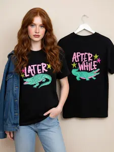 Later Gator Shirt, After While Crocodile Shirt, Funny Graphic Tee, Front Back Print Shirt, Comfort Colors Tee, Trendy Cute Tee