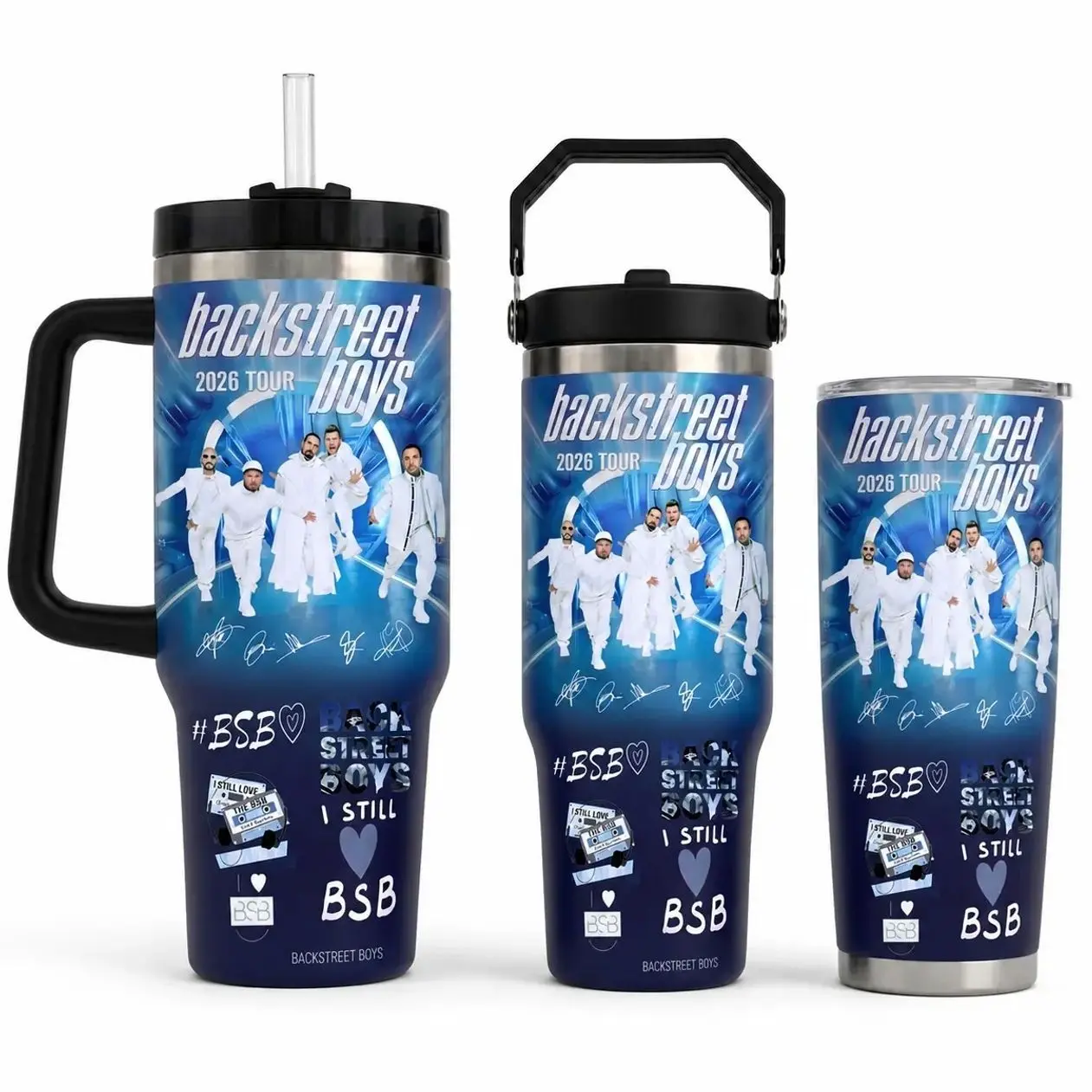 [MADE IN US] Vacuum Insulated Tumbler BSB 2026 Tour with Lid and Straw - Stainless Steel Travel Coffee Mug Double Wall Hot & Cold Drink Cup Leakproof Portable