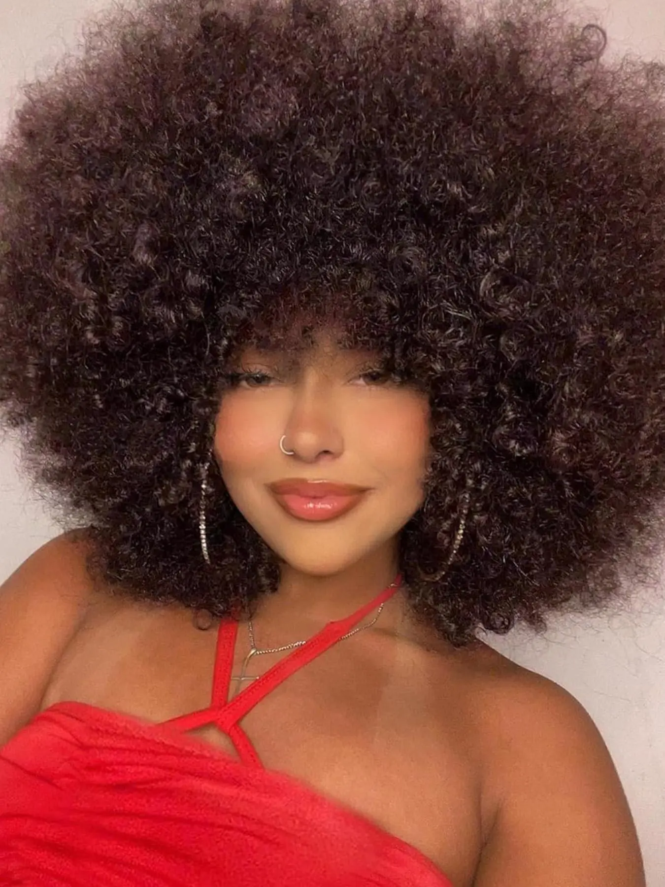 Unisex 70s Afro Kinky Curly Glueless Synthetic Full Machine Wig - Glueless Ready to Wear Cap, Fluffy High-Volume Shape, Daily & Party Use, Fashion Accessory for Costume or Gifting, Glueless Ready To Wear Wig