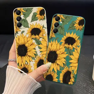 Vibrant Sunflowers Pattern Case suitable for SamsungGalaxy A14 A13 A12 A11 A10 A07 A06 A05 A05s A04 A04s A04e A03 A03s A02 A02s 4G 5G  Silicone Anti-Drop Ultra Mobile Phone Thin Back Cover Giving gifts to family and friends