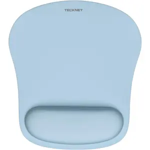 Mouse Pad with Wrist Support, Ergonomic Gaming Mouse Pad for Pain Relief, Portable Comfortable Mousepad For Computer, For Laptop, For Office, For Home and For Travel, Non-Slip Base, Waterproof Surface, Blue Gray