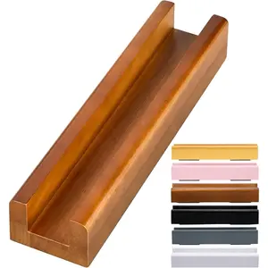 Colingmill 1 Pcs Wooden Floor Mirror Stand Anti Slip Base for Full Length Mirrors Stable Support Holder Bracket with Enlarged Non Slip Pads for Home Mirror Frames (9.8 x 2.3 x 1.5 Inches,Brown)