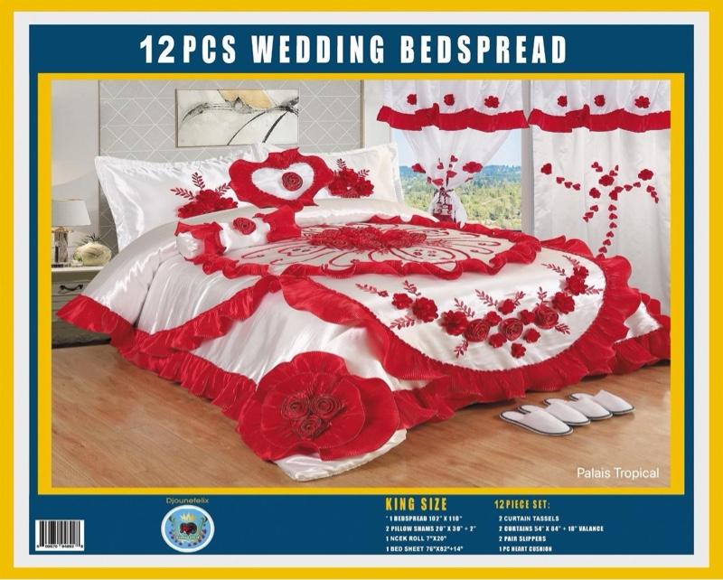3 weddings set  12 pcs wedding bedspread