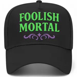 Foolish Mortal Halloween Haunted Trucker Hat - Unisex Viral Trendy Theme Park Hat for Men & Women