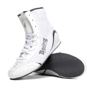 Men's High-Top Boxing Shoes, Medium Width, Breathable Mesh Upper, Durable Material, Ankle Support & Grip, Ideal for Wrestling & Street Style