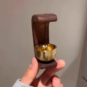 1Pc，Wooden Magnetic Doorbell, Decorative Wind Chime for Home, Shop Entrance Alert Bell, No Wiring Required