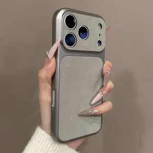 Luxury Jeans Fabric Leather Matte Conversion Phone Case to For 17 iPhone 13 14 15 16 17 Pro Max Shockproof Bumper Skin Cover