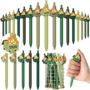 15 Pcs Dumpster Fire Gifts Funny Dumpster Fire Ballpoint Pens Emotional Appreciation Support Pens Gifts for Employee Coworkers Staff Team Office, Back To School Supply