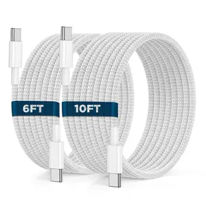 UCALMA USB C to USB C Cable 6FT+10FT 2Pack 60W iPhone 17 16 15 Charger Cord Long Type C to C Cable Fast Charging for Apple iPhone 17 16 15/Pro/Pro Max/Plus/iPad Pro Air/MacBook/Air/Mini/Samsung Galaxy