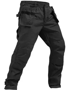Men's Ripstop Construction Pants ,Multi-Pocket Utility Cargo Work Pants Protective Gear
