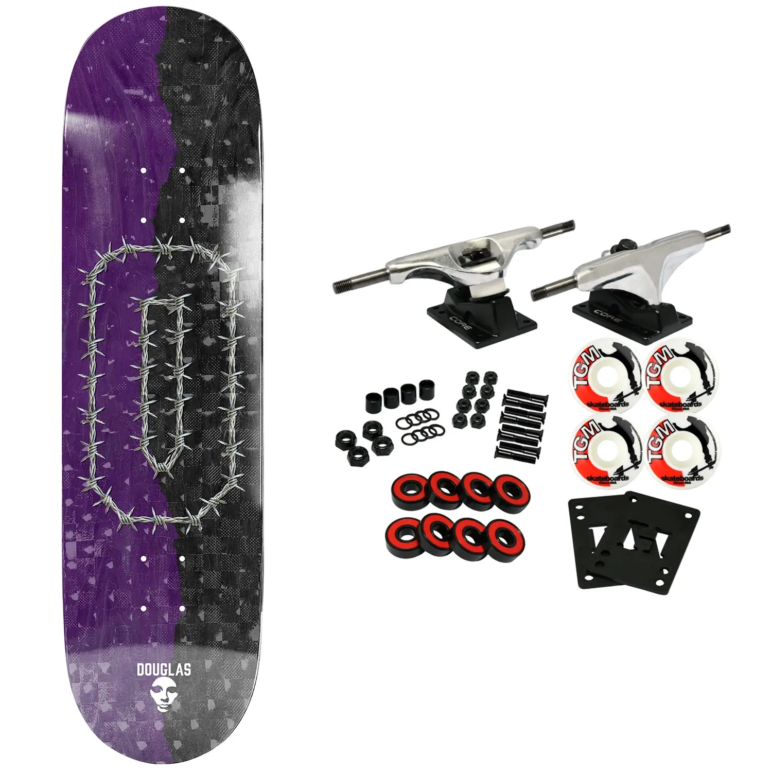 Opera Skateboard Complete Josh Douglas Big O Purple/Black 8.5" x 32.325"