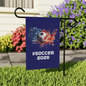 USA Flag Soccer Ball Garden Flag Garden Banner #Soccer 2026 (Pole, Hooks, Or Fasteners Are Not Included)