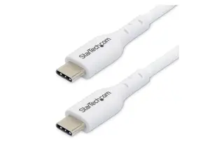 StarTech 10ft (3m) White USB-C Charging Cable, USB C Cable, USB 2.0 Type-C Laptop Charger Cord, 60W Power Delivery, TPE Jacket, USB-C Data Transfer Cable, M/M - USB2CC10FWHE
