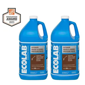 1 Gal. Exterior House and Siding Pressure Wash Concentrate Cleaner; Removes Algae, Mold and Mildew (2-Pack)