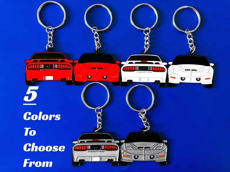 Pontiac Trans Am Keychain 2-SIDED 1993-1997 Firebird Accessories Key Ring Cool & Unique Gifts For Enthusiasts, Car Guys, Muscle Car Lovers Dad, Him,