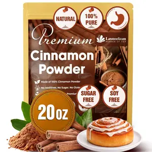 【FreshDrinkUS】 Premium 20oz Cinnamon Powder, 100% Natural & Pure, Ground Cinnamon Bark, No Additives, No Gluten, Vegan