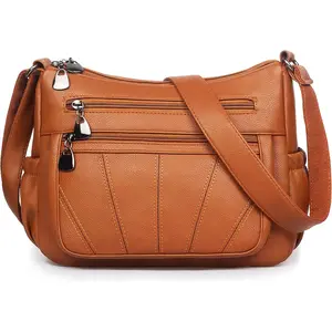 Crossbody Purse for Women Ladies Soft PU Leather  Bag Medium Roomy Handbag Fashion Tote Top Handle Satchel