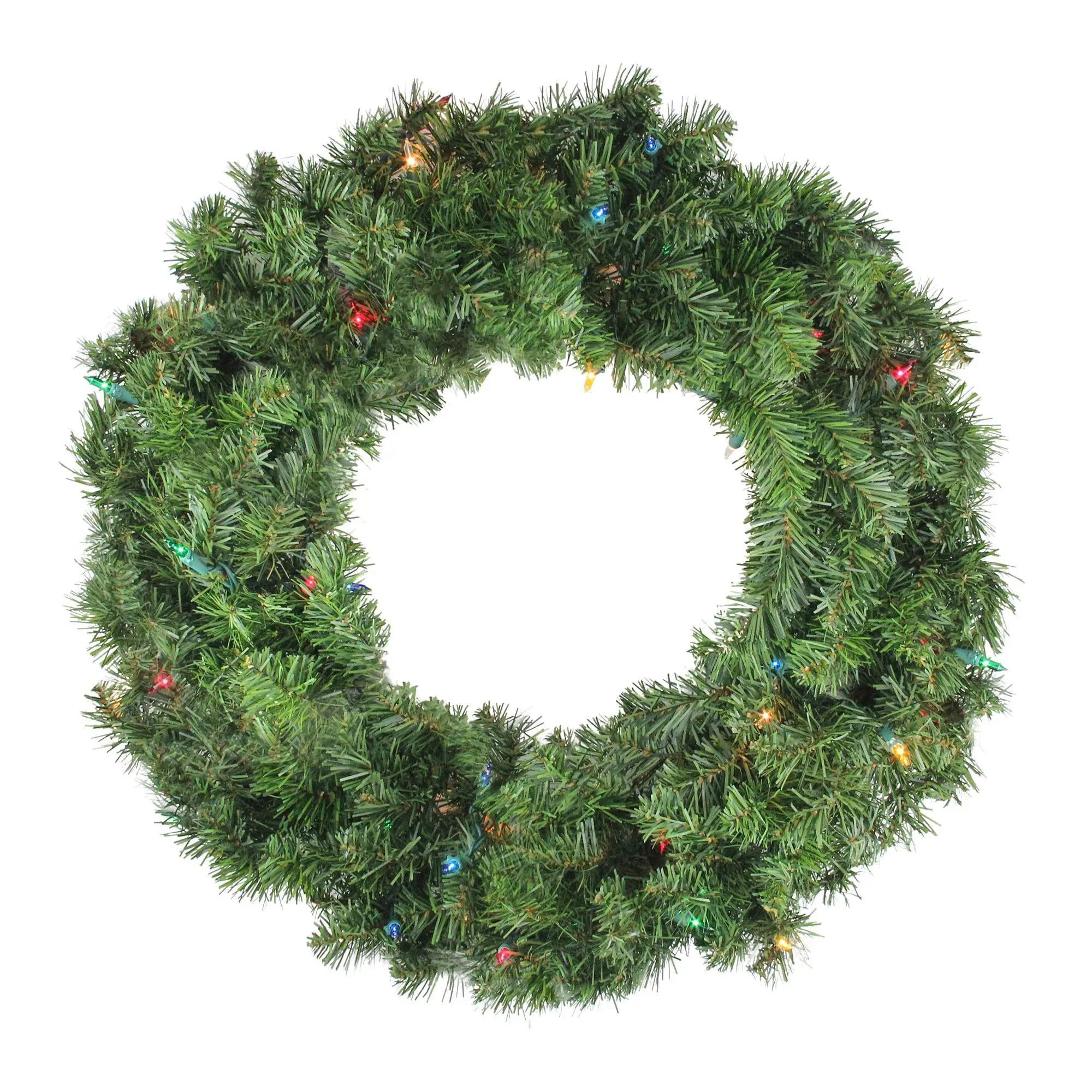 Northlight 24" Canadian Pine Christmas Wreath Multi Lights