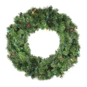 Northlight 24" Canadian Pine Christmas Wreath Multi Lights