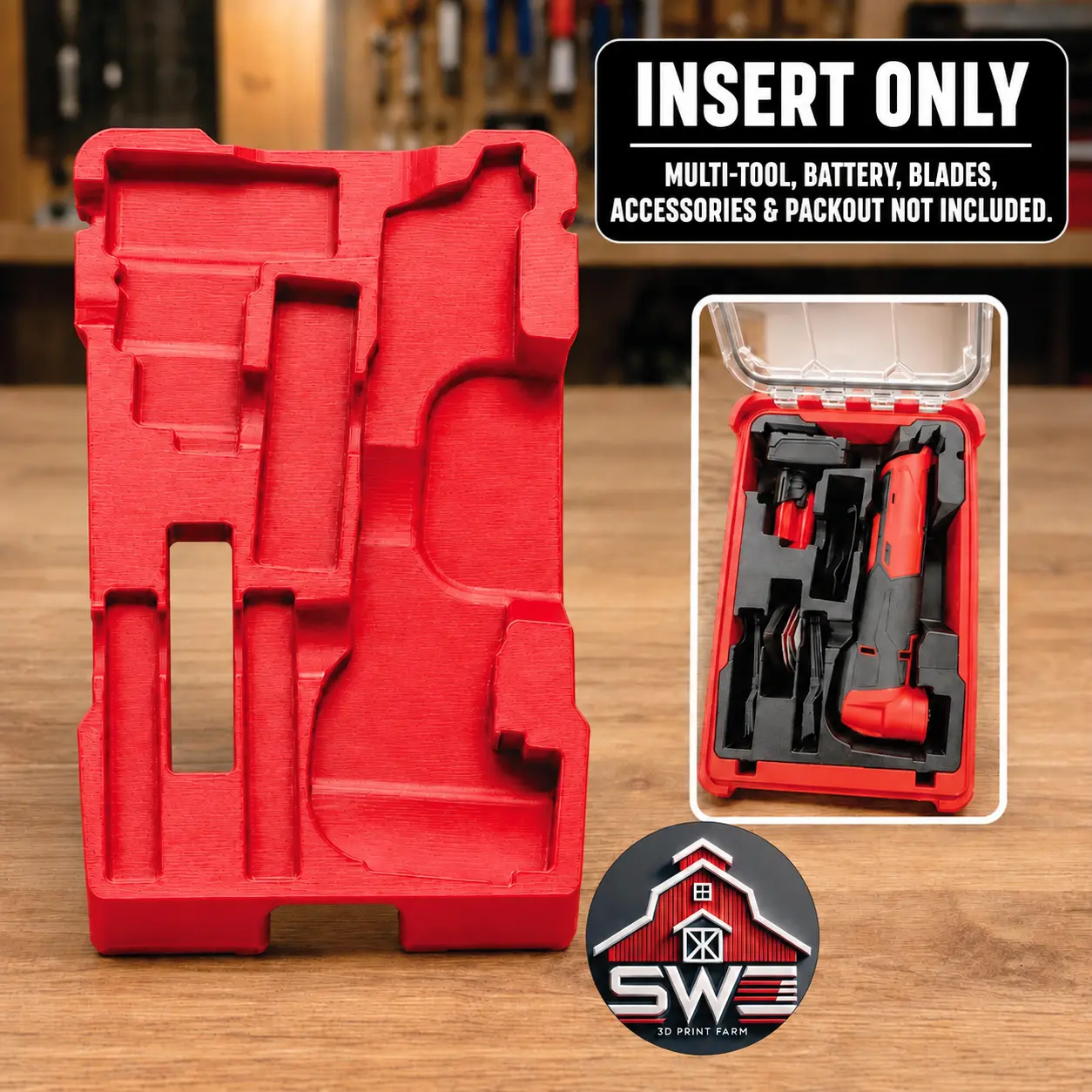M12 FUEL Oscillating Multi-Tool 2526-20 Organizer Insert for Milwaukee Packout 48-22-8435 — INSERT ONLY