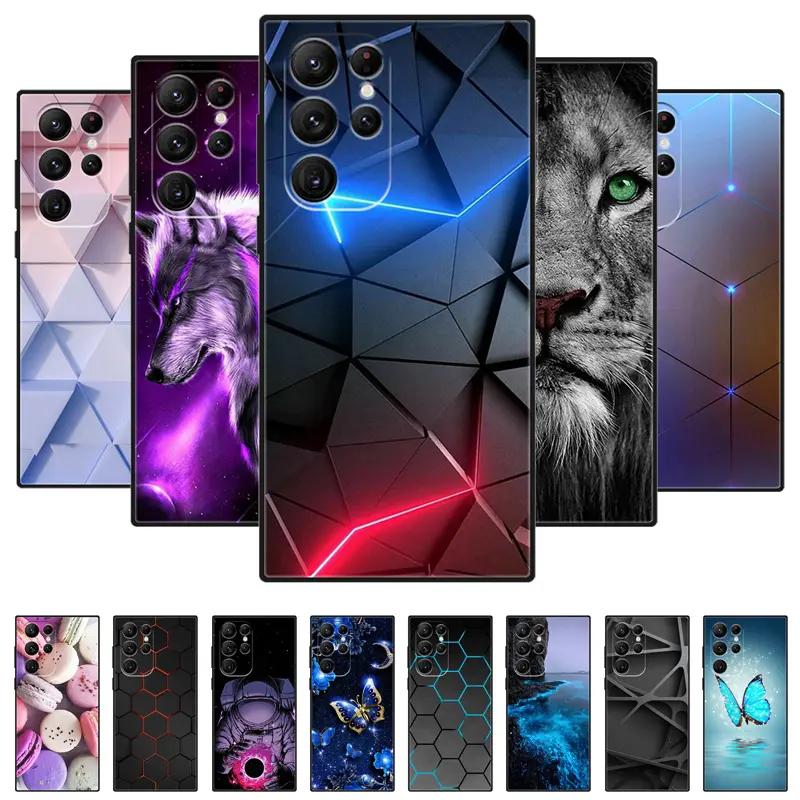For Samsung S25 Ultra Case Black Cover Wolf Lion Silicone Soft Back Cases For Samsung Galaxy S25 Ultra Phone Case S 25 Ultra