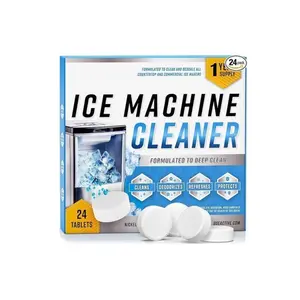 Premium Ice Machine Cleaner Tablets for 12/24 Ice Makers - Descaling & Cleaning Tablets for Commercial Ice Machines, Safe for Frequent Use Gentle Natural Enzyme active drain snake drain unclogging foam cleaner diatomaceous earth toilet bowl cleaners