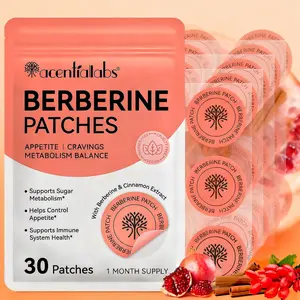Acentiallabs 30pcs Berberine Patch, Contains Cinnamon Extract & B Vitamins, Promotes Body Health, Skin Absorbed Nutrients