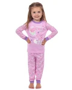 Peppa Pig Pajamas Toddler Girls Sweet Dreams Long Sleeve Shirt and Pant Tight Fit Set