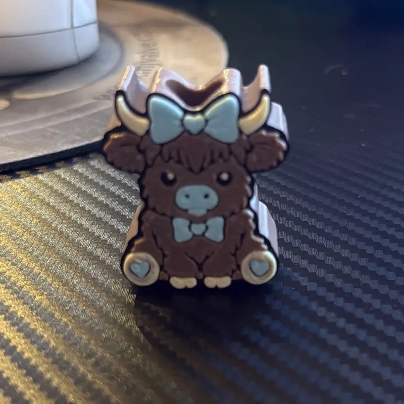 Cute adorable Highland cow straw toppers