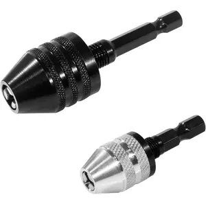 1/4 Inch Hex Shank Keyless Drill Chuck Quick Change Adapter Converter for Impact Drills Bits Electric Tool Accessories Keyless Design Versatile Compatibility