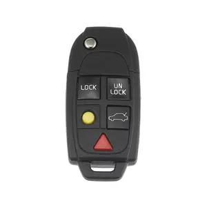 LQNP2T-APU Car Key Fob Shell 5 Button Remote Control Key Case Shell Keyless Entry Housing Replacement for Volvo XC90 V70 XC70 S80 S60 2004-2014