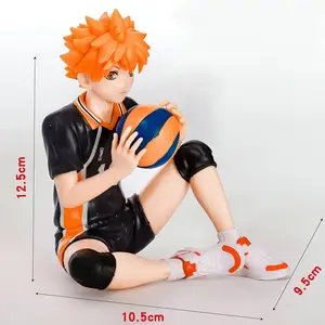 Anime Volleyball Player Statues Rest Moment Figures - PVC Collectibles, 12.5cm Height, 10.5cm Width, 9.5cm Depth, Perfect for Sports Enthusiasts & Anime Fans