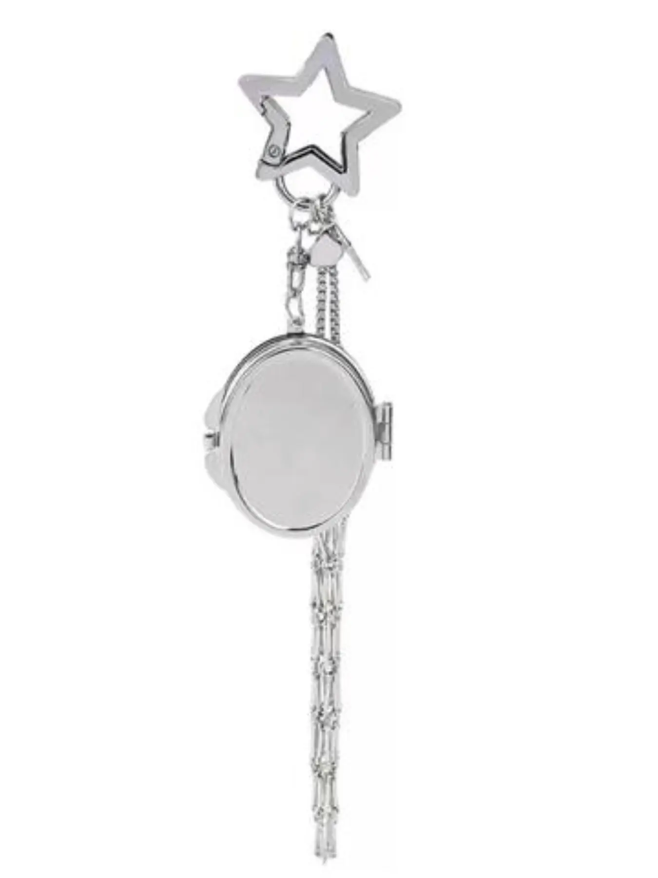 2026 silverlipstick net bag pendant, fashionlipstick bag pendant, key bagpendant storage bag, KeychainLipstick Case, Keychain Charm, Stylish Keyring, with Mirror Bag Accessory, Stainless Steel Mesh Holder Gold & Silver Y2K Style for Lipsticks & Lighte