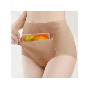 1 Plus Size Women'S Underwear with Extended Crotch for Leak Protection | Wide-Cut Period Underwear for Menstruation, Seamless Mid Rise Style with Pocket for Pads Warm Belly