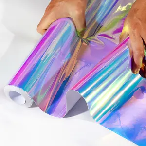 Ultra Gloss Rainbow Vinyl Wrap Film, Scratch-Resistant Self-Adhesive PVC Film, Protects Car Paint, Suitable for Cars and Motorcycles