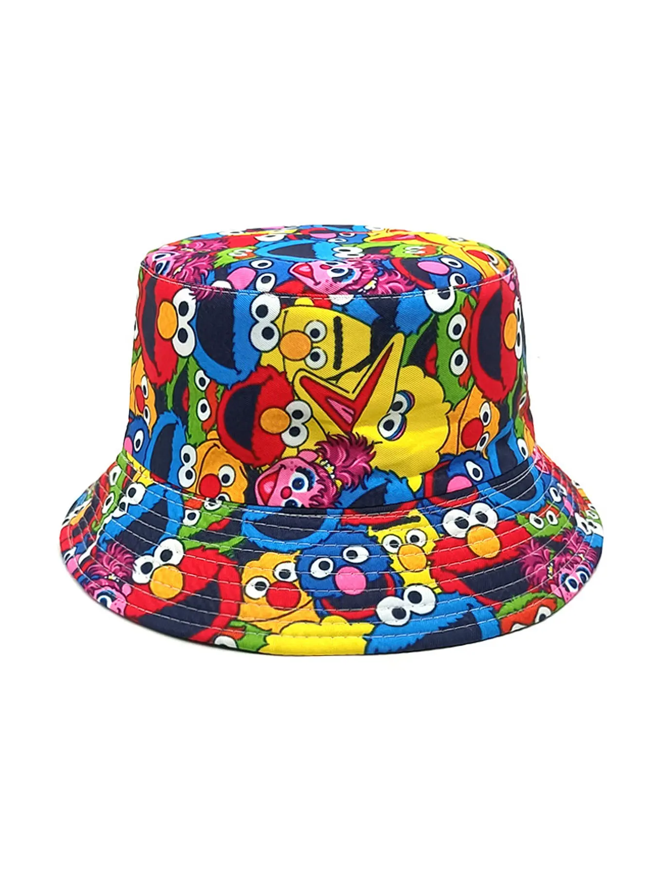Unisex Lightweight Cartoon Graffiti Bucket Hat，Double-Sided  Hip-Hop Hats for Concerts, Parties & Outdoor Activities, Hippie Accessories, Party Headwear, Nonelastic Fabric